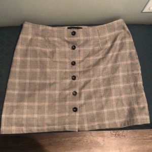 Gray Plaid Forever 21 Skirt